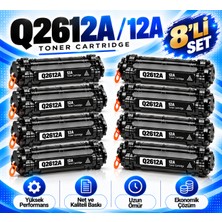 Bionet Teknik Hp 12A Q2612A – 1010/1012/1015/1018 Uyumlu Muadil Toner 8'li Set