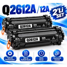 Bionet Teknik Hp 12A Q2612A – 3015/3020/3030/3050 Uyumlu Muadil Toner 2'li Set