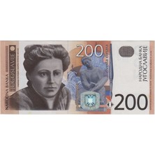 Banknoting Yugoslavya 200 Dinar 2001 Çilaltı.