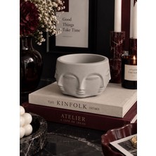 Atelier Time Flies Dekoratif Beton Çok Yüzlü Model Saksı, Obje, Biblo