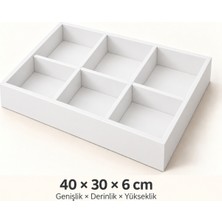 Esha Mobilya Ve Dekorasyon 1.Kalite MDF Esha 6 Bölmeli Çekmece Içi Düzenleyici