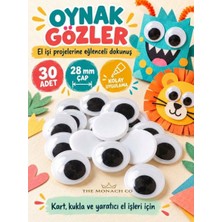 The Monarch Co 28 mm Büyük Boy Oynar Göz 30 Adet - Hobi, Tasarım, Anasınıfı ve Kreş Elişi Etkinlik Malzemesi