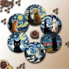 Toptan Budur Ahşap Bardak Altlığı, 6'lı Set, BRD-005
