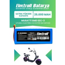 Electroll Musatti Smd Eec-3 Uyumlu Batarya (Ultra Yüksek Kapasite) 60V 25AH Elektrikli Scooter Bataryası