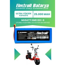 Electroll Musatti Smd Eec-6 Uyumlu Batarya (Ultra Yüksek Kapasite) 60V 25AH Elektrikli Scooter Bataryası