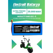 Electroll Musatti Smd Eec-5 Uyumlu Batarya (Ultra Yüksek Kapasite) 60V 25AH Elektrikli Scooter Bataryası