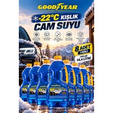 Goodyear -22°c Kışlık Antifrizli Cam Suyu 8 Adet 14,4 Litre