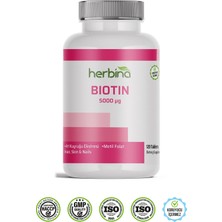 Herbina Biotin 5000 Mcg At Kuyruğu Ekstresi 120 Tablet.