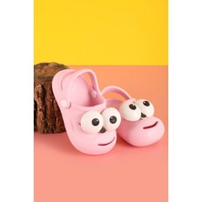 Pembe Emoji Günlük Bahçe Sahil Plaj Kreş Kız Çocuk Terlik & Sandalet