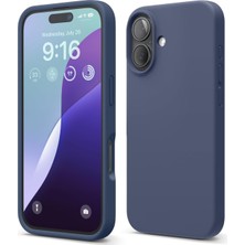 Str Store Apple iPhone 16 Uyumlu Özel Ipeksi Dokunuş Hissi Veren Içi Yumuşak Kadife Lansman Silikon Kılıf Kapak (Pasifik Blue)