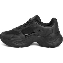 Siyah Kadın Rahat Konforlu Günlük Sneaker Yürüyüş Spor Ayakkabısı