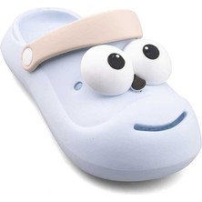 Bebe Mavi Emoji Günlük Bahçe Sahil Plaj Kreş Unisex Çocuk Terlik & Sandalet