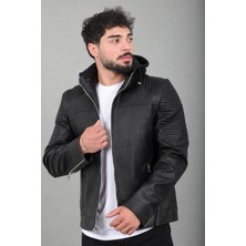 Stil Kombin Çıkarılabilir File Kapüşonlu Suni Deri Mont Kmd 814_50515