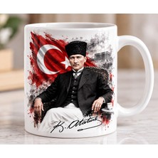 Da Dijital Atatürk Portreli Kupa Bardak – Mustafa Kemal Atatürk Temalı Kupa – Türk Bayraklı Özel Tasarım Kupa