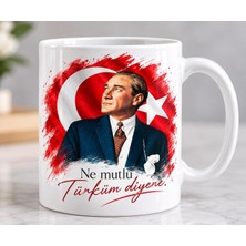 Da Dijital Atatürk Portreli Kupa Bardak – Mustafa Kemal Atatürk Temalı Kupa – Türk Bayraklı Özel Tasarım Kupa