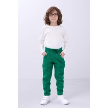 Perendi Lastikli İçi Polarlı Cepli Rahat Unisex Çocuk Eşofman Altı
