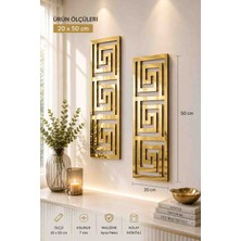 Eyka Store Asimetrik Gold Duvar Dekoru 2 Li Tablo 20*50 cm (40*50CM)