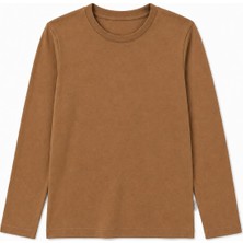 Perendi %100 Pamuklu Kız ve Erkek Unisex Uzun Kollu Basic Tshirt