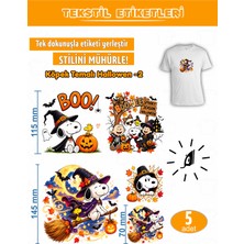 Agg Reklam Ütü ile Yapışan Kıyafet Etiketi Köpek Temalı Halloween Serisi