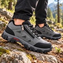Wanderfull Trekking Gri Erkek Outdoor Fermuarlı Ayakkabı 40-45