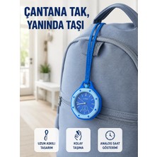 Str Store Çanta ve Anahtarlık Için Askılı Analog Taşınabilir Charm Saat Mavi