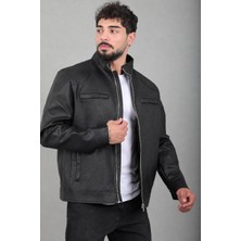 Stil Kombin Göğüs Cep Kapaklı Suni Deri Mont Kmd 874_50520
