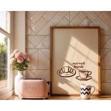 Aluna Prints Alunaprints Served Fresh Kahve Posteri – Coffee Corner & Mutfak Duvar Dekoru