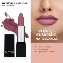 Str Store Cosmetics Mattever Lipstick 09 First Date Rose Yarı Mat Saten Bitişli Ruj, Pembe Nude