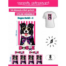Agg Reklam Ütü ile Yapışan Kıyafet Etiketi Dogue Serisi-4  8li Set