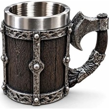 Royaleks Viking Balta Kulplu 3D Paslanmaz Çelik Kupa Bardak ALK6263