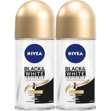 Str Store Kadın Roll On Deodorant Black&white Invisible Ipeksi PÜRÜZSÜZLÜK,48SAAT Koruma 50MLX2