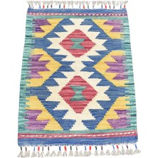 Kilim Antik El Dokuma Cerit Yörükleri Meşhed Iran Yün Kilim 1877 - Yeni - Çok Renkli