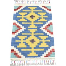 Kilim Antik El Dokuma Cerit Yörükleri Meşhed Iran Yün Kilim 1878 - Yeni - Çok Renkli