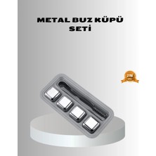 Dolozena Paslanmaz Metal Buz Küpleri Seti Klipsli Sulandırmadan Soğutma Özellikli