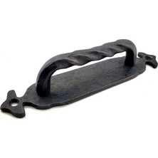 Hace Bazaar Antika Tarz Dekoratif Pirinç Burgulu Çekme Kol - 148X33 Mm, Oksit
