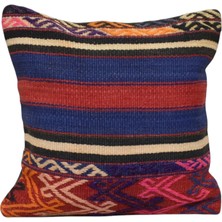 Zehra Abla Halı Yeni El Dokuma Dekoratif Kilim Kırlent Yastık Kılıfı 7506