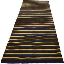 Zehra Abla Halı Yeni El Dokuması Başyapıt Yekpare Çubuklu Renkli Sivas Yün Kilim 7519