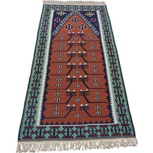 Zehra Abla Halı Yeni El Dokuma Otantik Mihraplı Pınarbaşı Kayseri Yün Kilim 7515