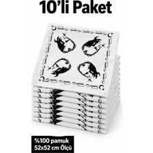 Herşey Nota 10’lu Atatürk Baskılı 52X52 cm %100 Pamuk Fular Bandana Tören Etkinlik Gösteri