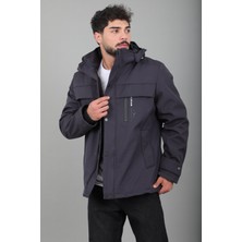 Stil Kombin Içi Kürklü Göğüs Detay Softsheel Kışlık Mont Kmd 833_50524