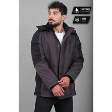 Stil Kombin Çift Renk Içi Kürklü Softshell Kışlık Mont Pldp 3041_50525