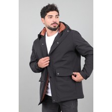 Stil Kombin Kapitoneli Torba Cep Sabit Kapüşon Kışlık Mont Pldp 3039_50527