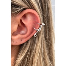 Atalya Accessory Kedi Figürlü Kulak Kıkırdak Küpesi – Kedi Tasarımlı Ear Cuff Kadın Küpe
