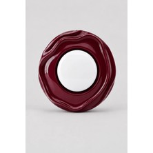 Vrc Ticaret Özel Tasarım Wavy Serisi Dış Bordo Iç Beyaz Dekoratif Tekli Anahtar A Kalite Plastik (Mekanizma Dahildir)