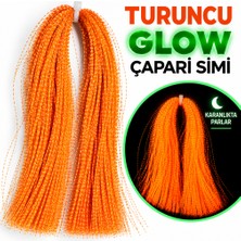 ea genset Fosforlu Karanlıkta Parlayan, Turuncu Glow / Luminous In The Dark, Ultraviyole (Uv) Neon Işıkta Parlayan 1 Adet Poşet Çapari Simi