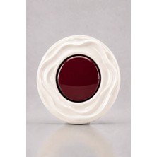 Vrc Ticaret Özel Tasarım Wavy Serisi Dış Beyaz Iç Bordo Dekoratif Tekli Anahtar A Kalite Plastik (Mekanizma Dahildir)