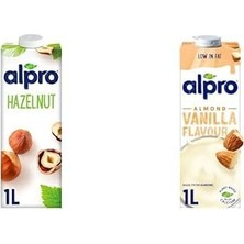 Fındık Bitki Bazlı Içecek 1 L ve Alpro Badem Vanilya Bitki Bazlı Içecek 1l