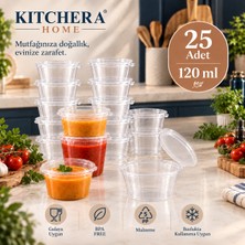 Kalın Sızdırmaz 120 ml 4 Oz Sosluk Buzluk Et Kemik Suyu Saklama Kabı 25'li | Kitchera Home