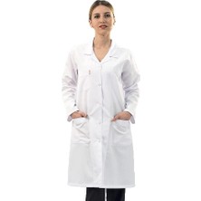 TUX Endüstri Giyim Kadın Önlük, Beyaz -94E710- Eczacı, Doktor, Hemşire, Hastane Beyaz 46
