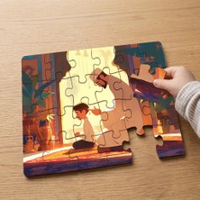 Punto Dizayn Ibadet - Namaz - Din  Tasarımlı 24 Parça Ahşap Çocuk Puzzle MPK0173